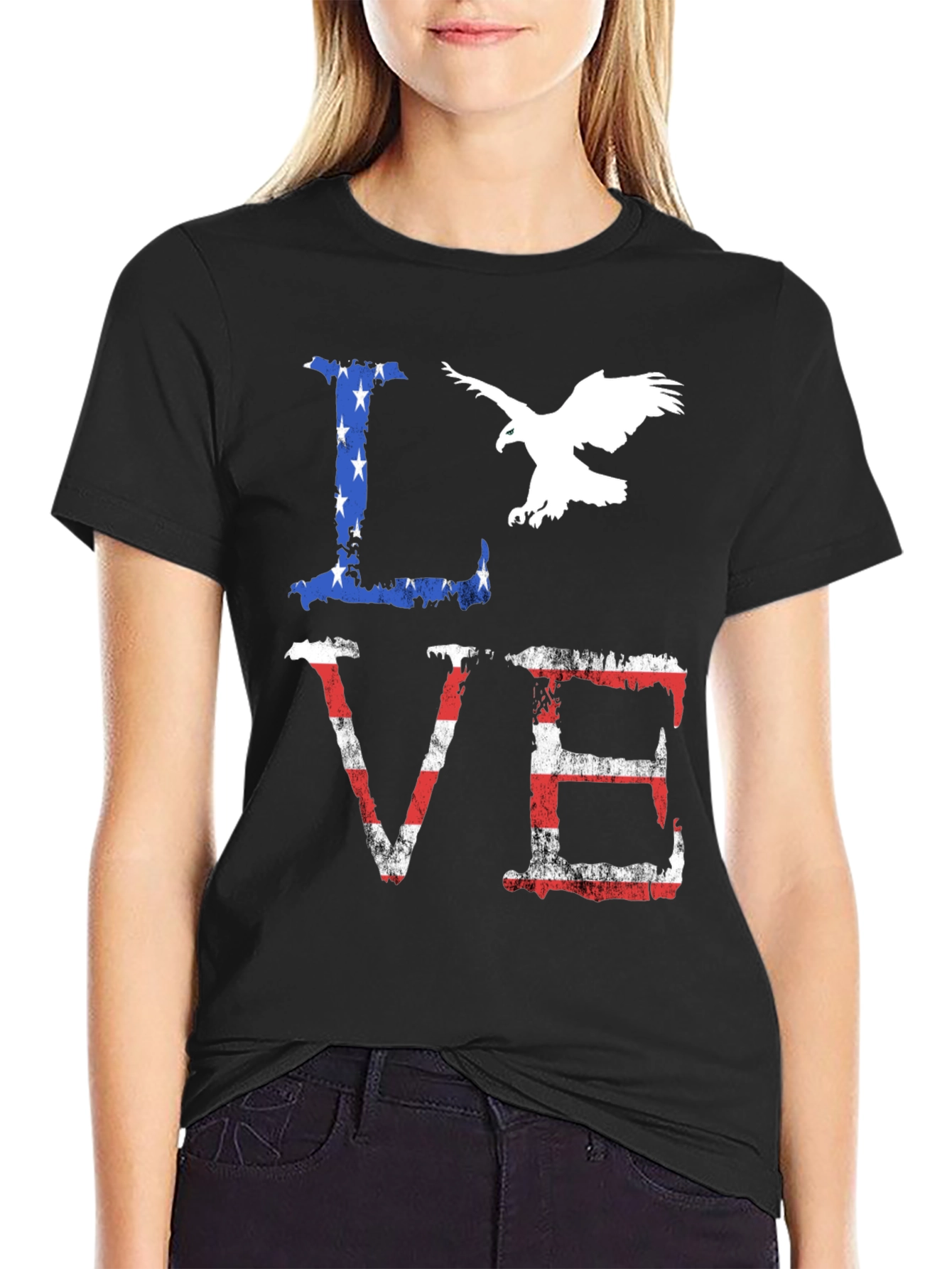 Patriotic Love Graphic T-Shirt