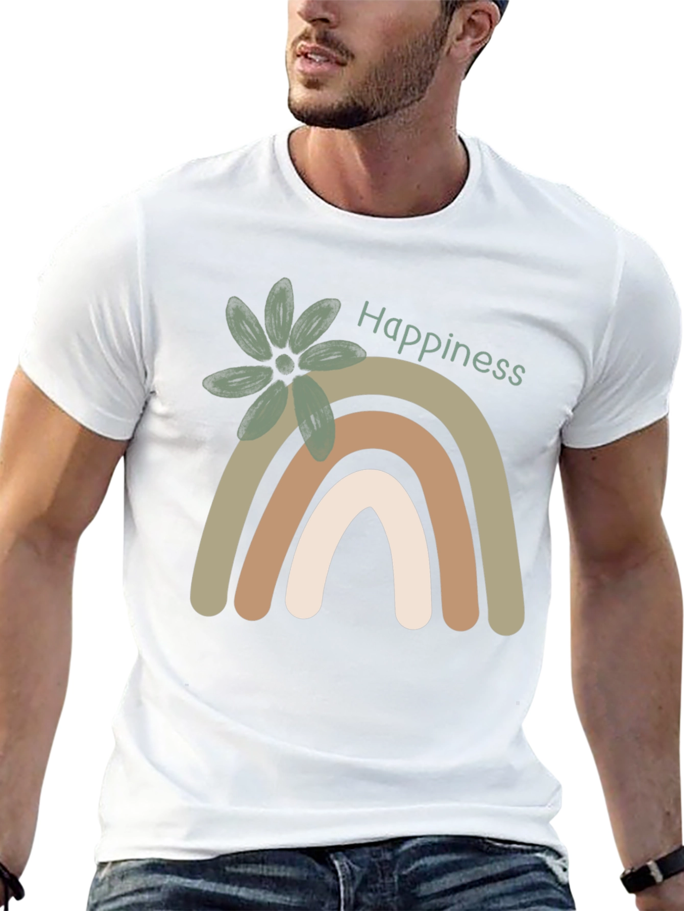 Happiness Rainbow Graphic Tee