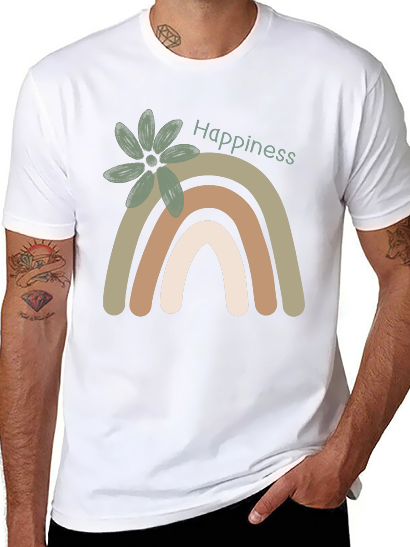 Happiness Rainbow Graphic Tee