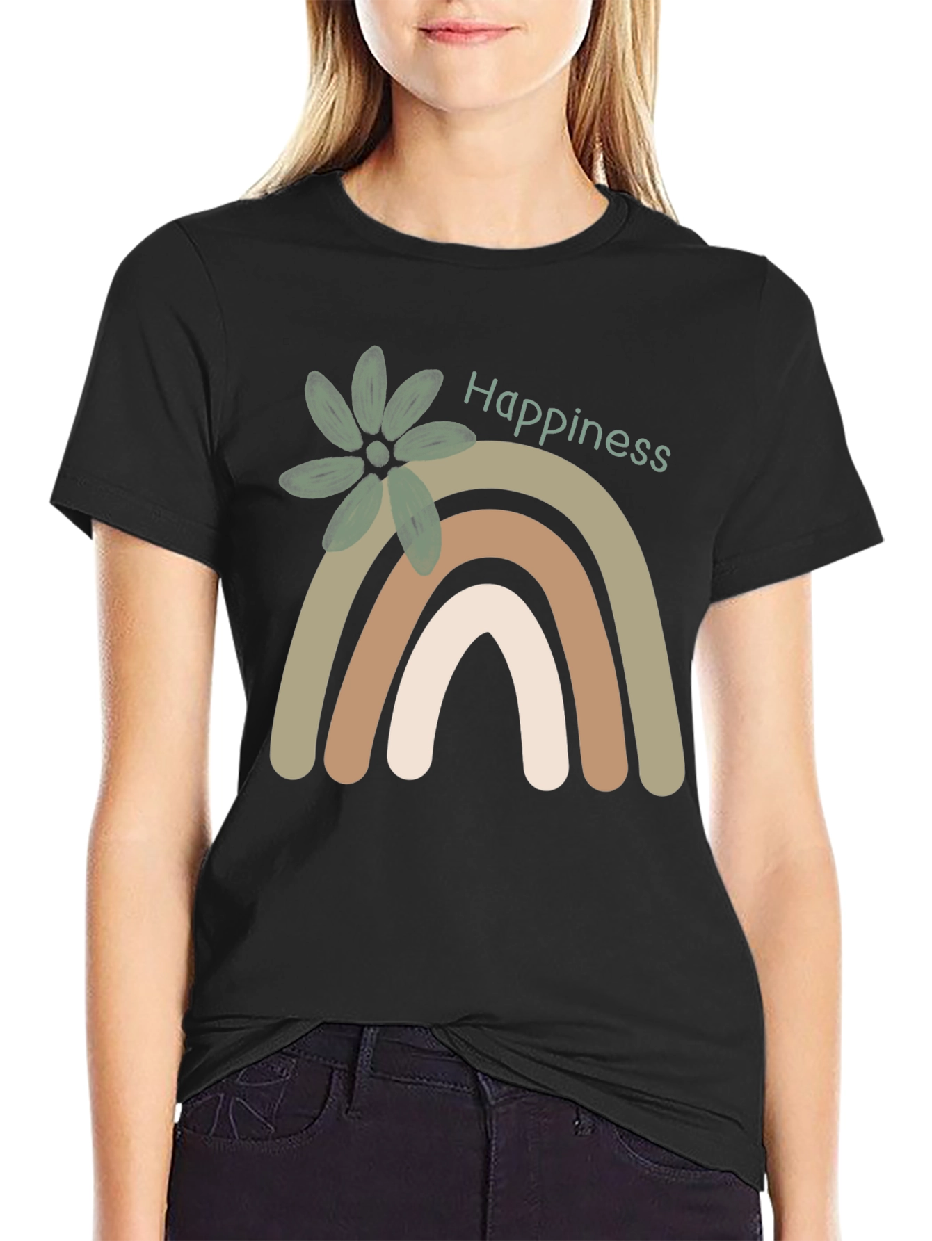 Happiness Rainbow Graphic Tee
