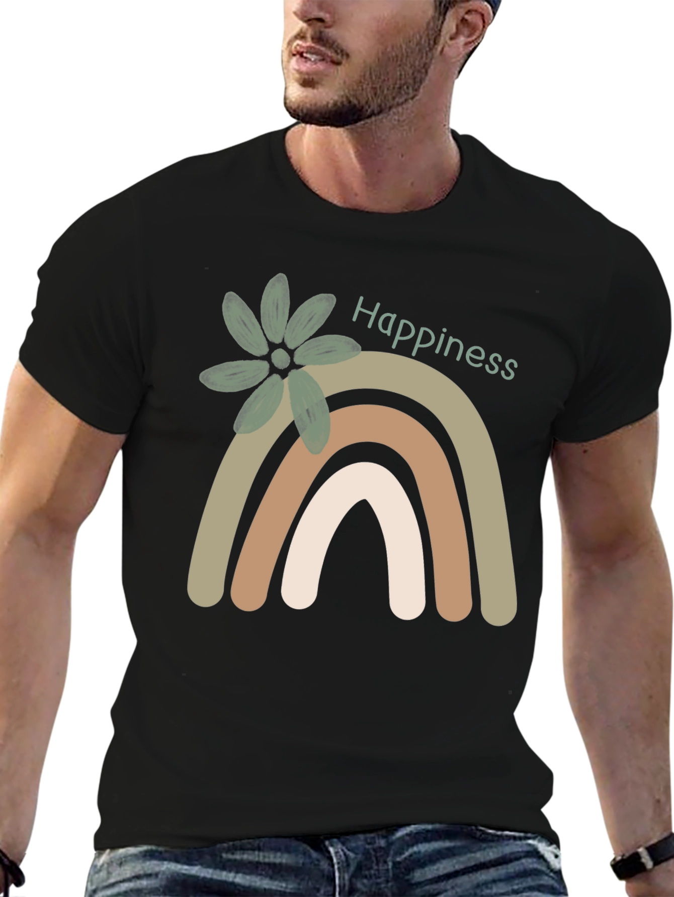 Happiness Rainbow Graphic Tee