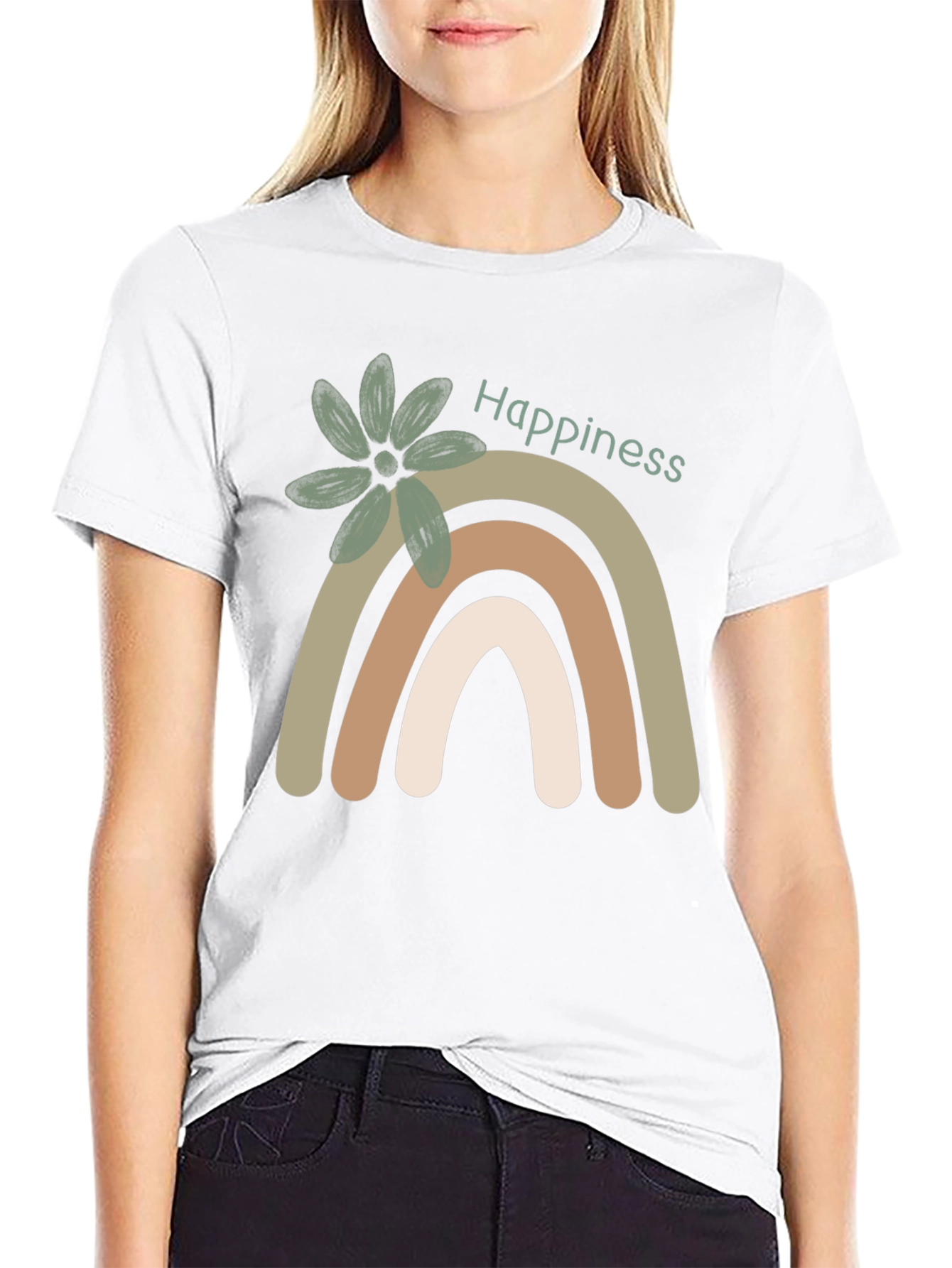 Happiness Rainbow Graphic Tee
