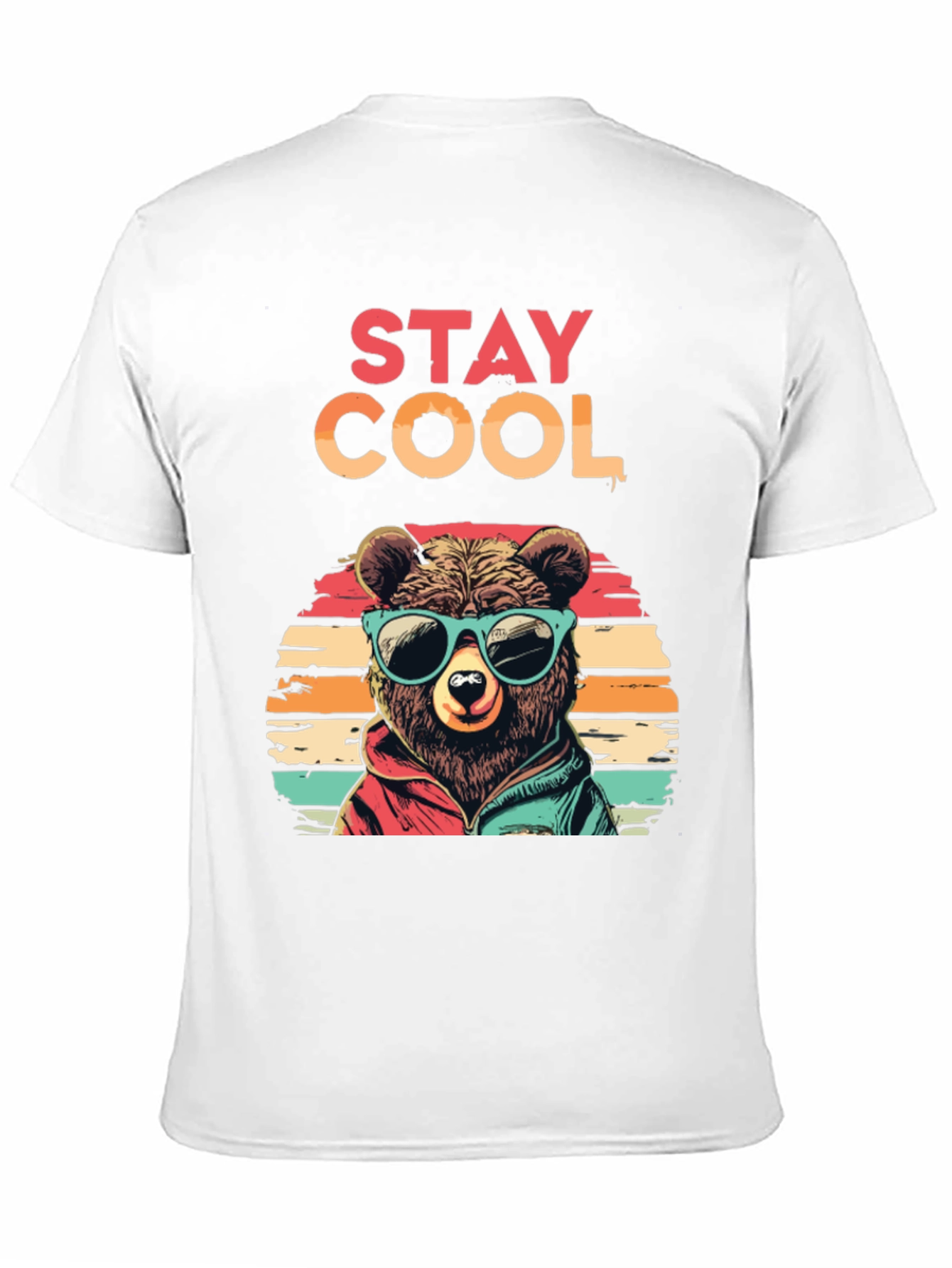 Stay Cool Bear Graphic Tee - Black
