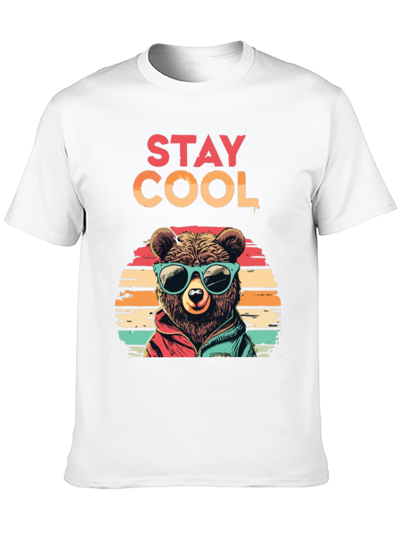 Stay Cool Bear Graphic Tee - Black