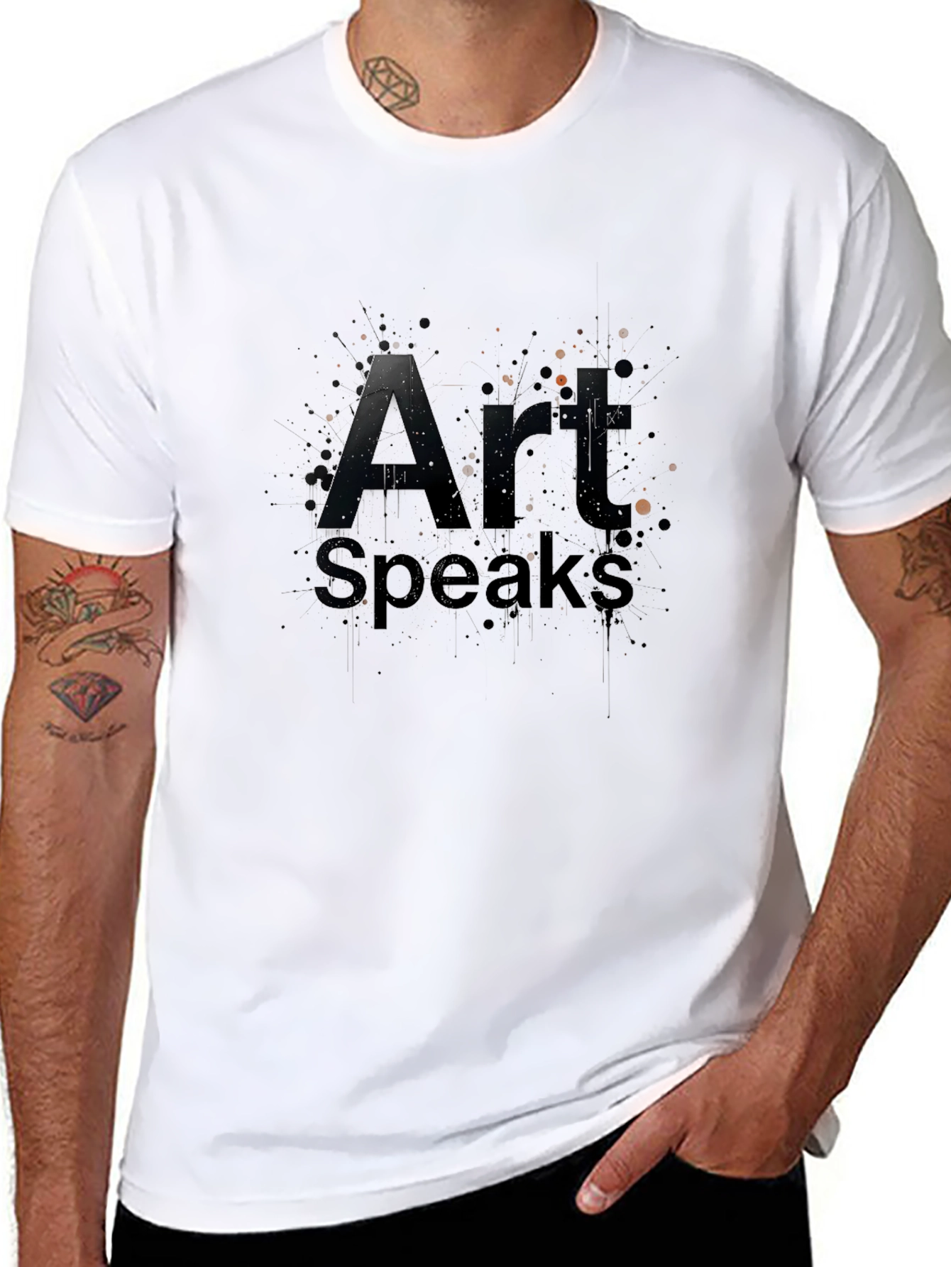 Art Speaks Graphic Tee - Premium Black T-Shirt