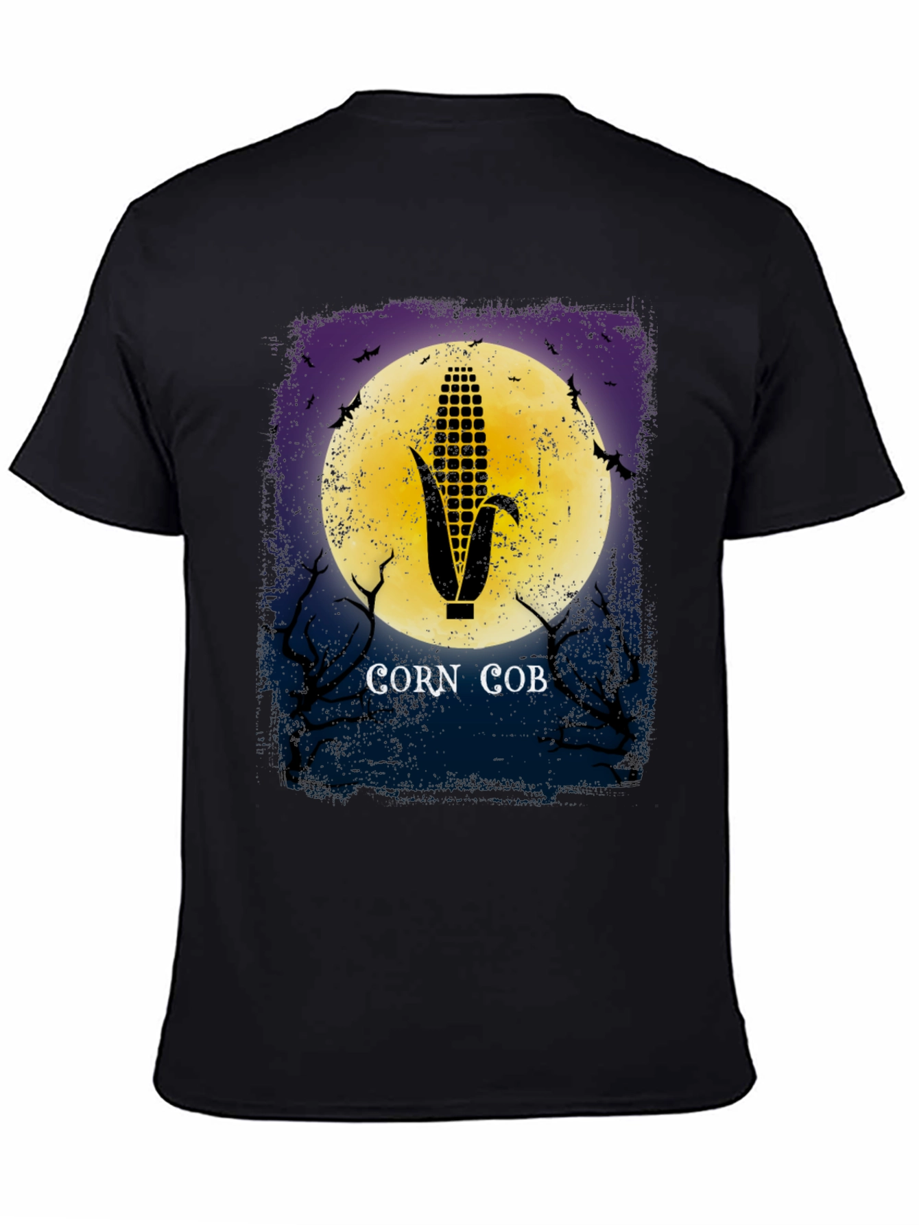 Corn Cob Silhouette Halloween Graphic T-Shirt