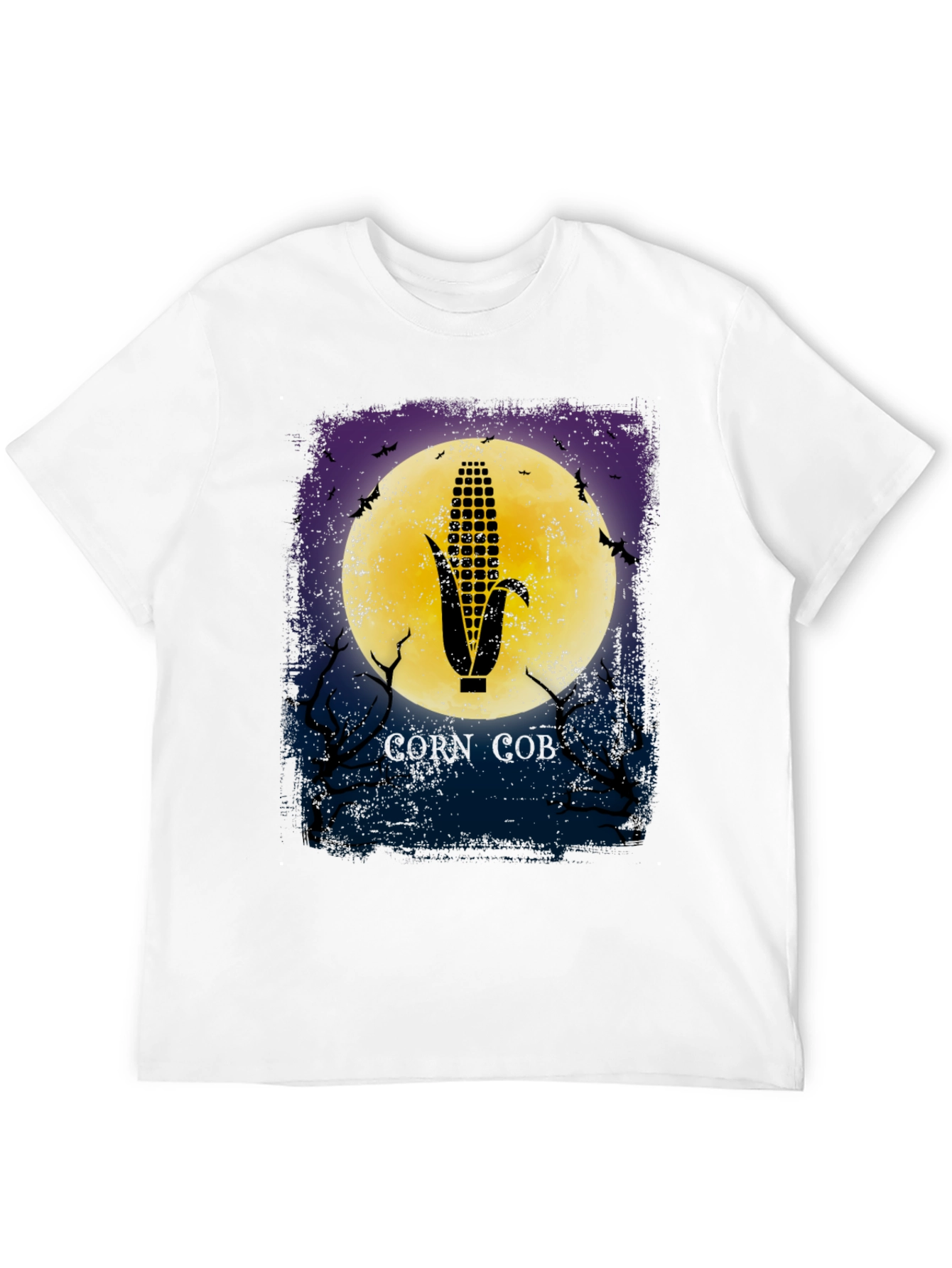 Corn Cob Silhouette Halloween Graphic T-Shirt