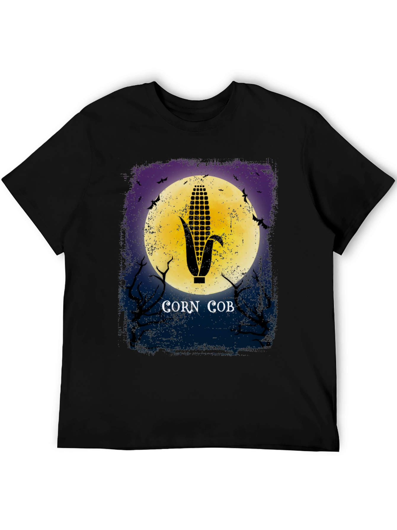 Corn Cob Silhouette Halloween Graphic T-Shirt