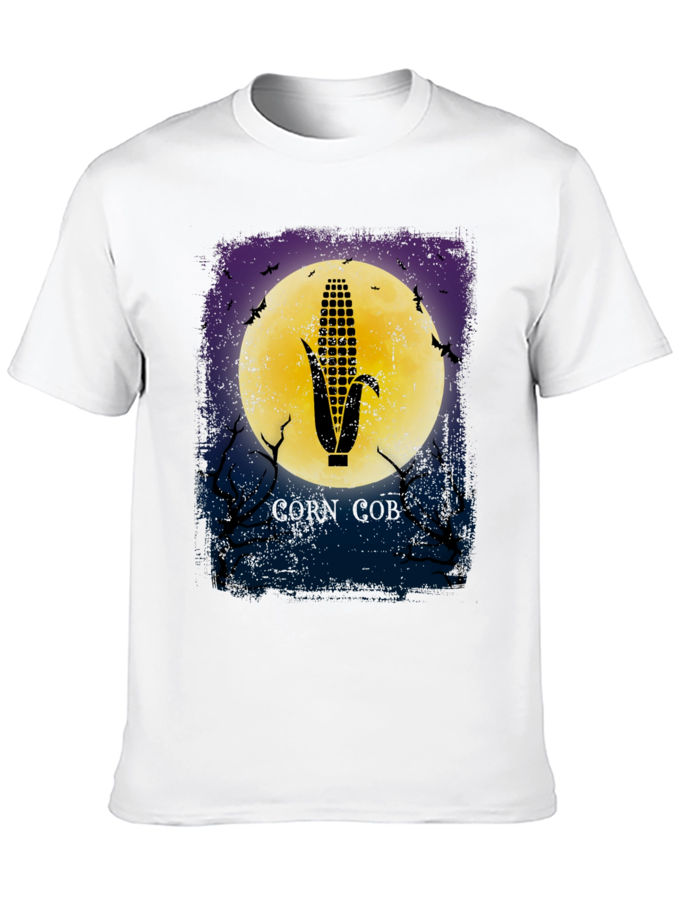 Corn Cob Silhouette Halloween Graphic T-Shirt