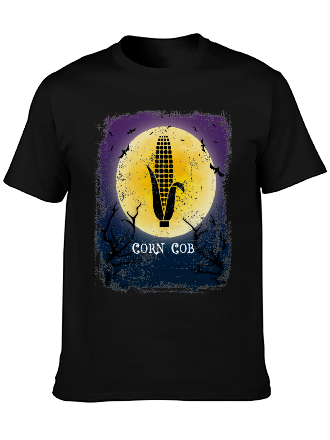 Corn Cob Silhouette Halloween Graphic T-Shirt