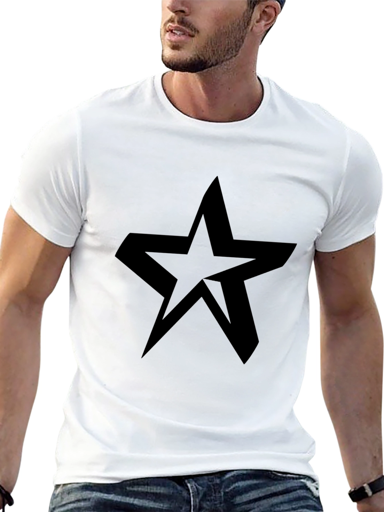Black Star Graphic Tee - Bold & Stylish Menswear