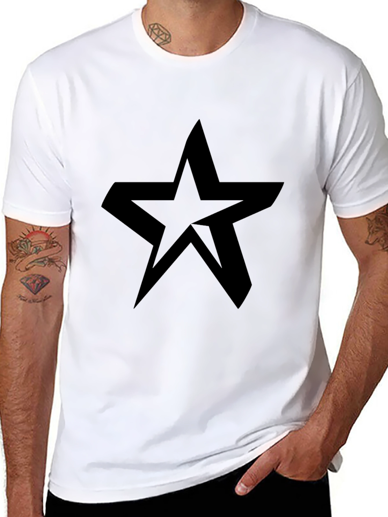 Black Star Graphic Tee - Bold & Stylish Menswear