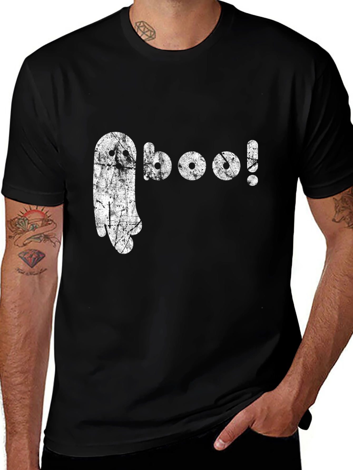 Ghost Boo! Graphic Tee - Halloween Fun