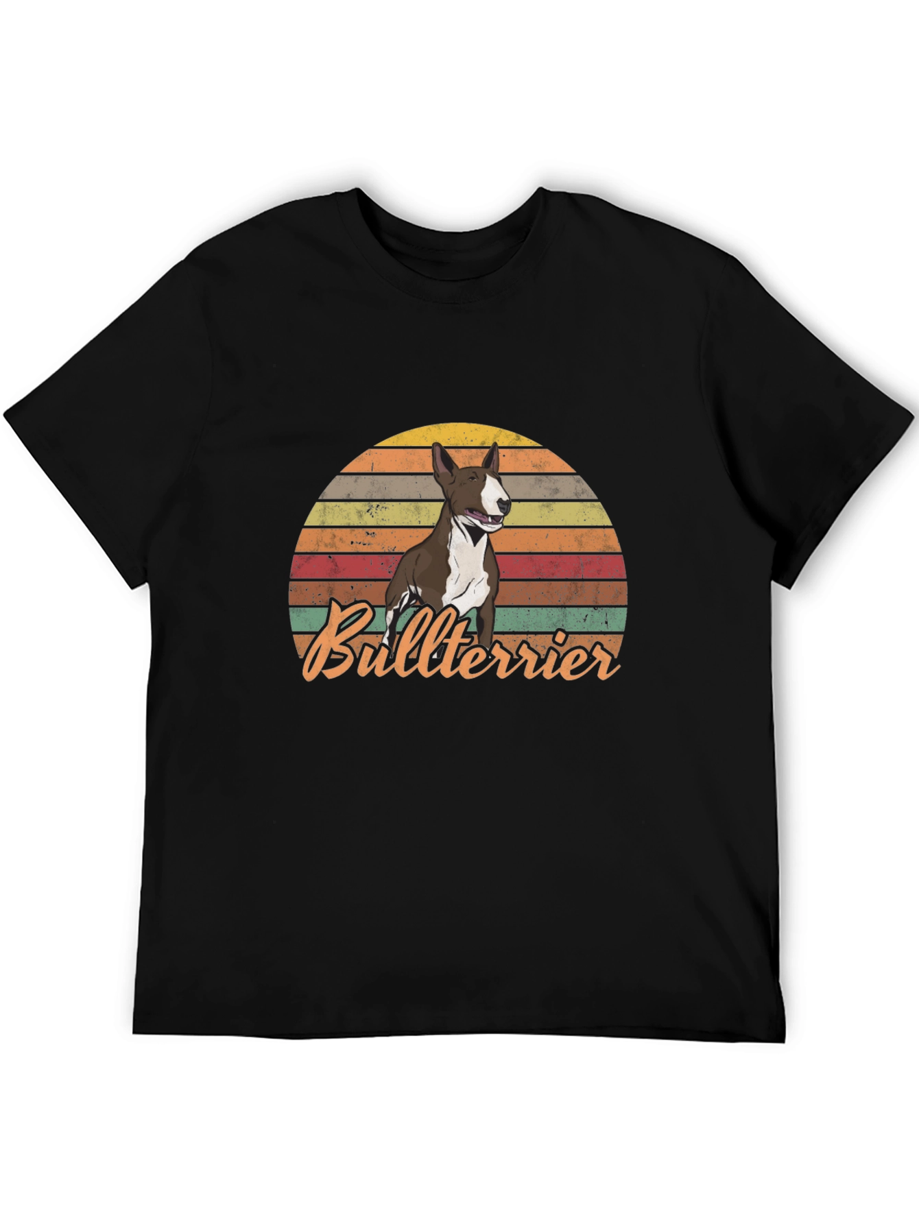 Retro Bullterrier Sunset T-Shirt