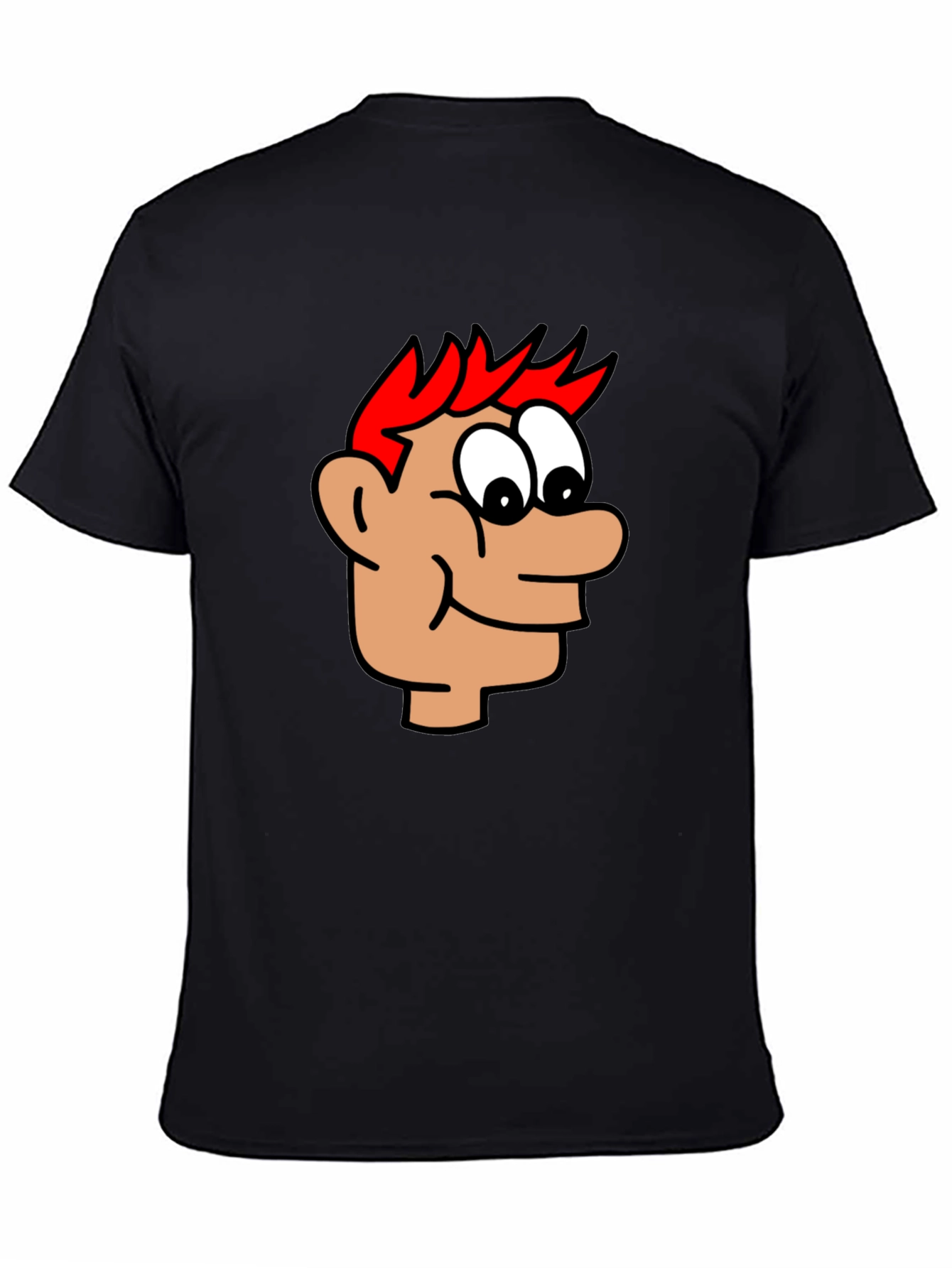 Cartoon Head Black T-Shirt
