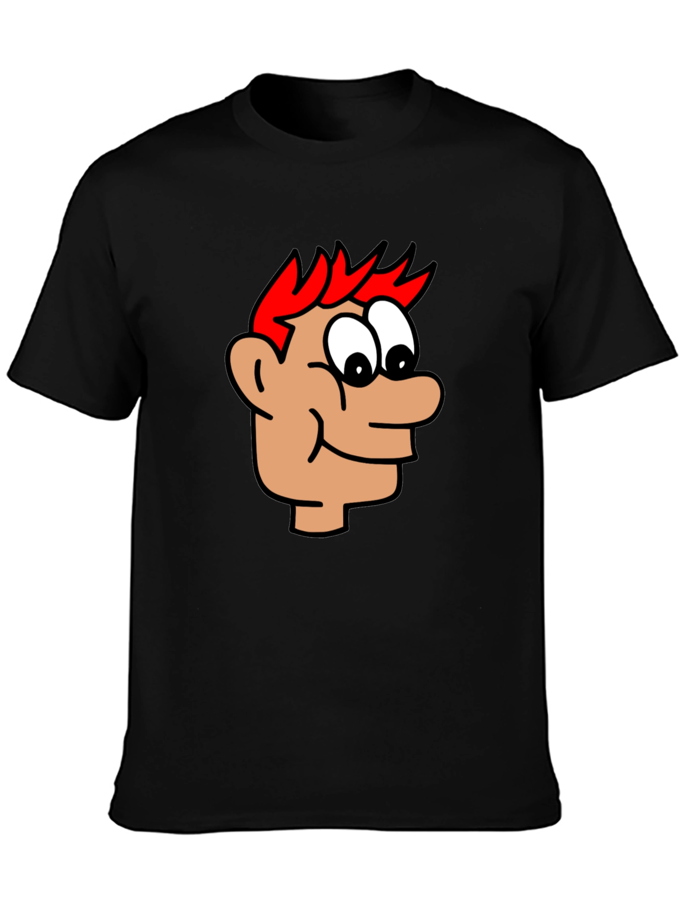 Cartoon Head Black T-Shirt