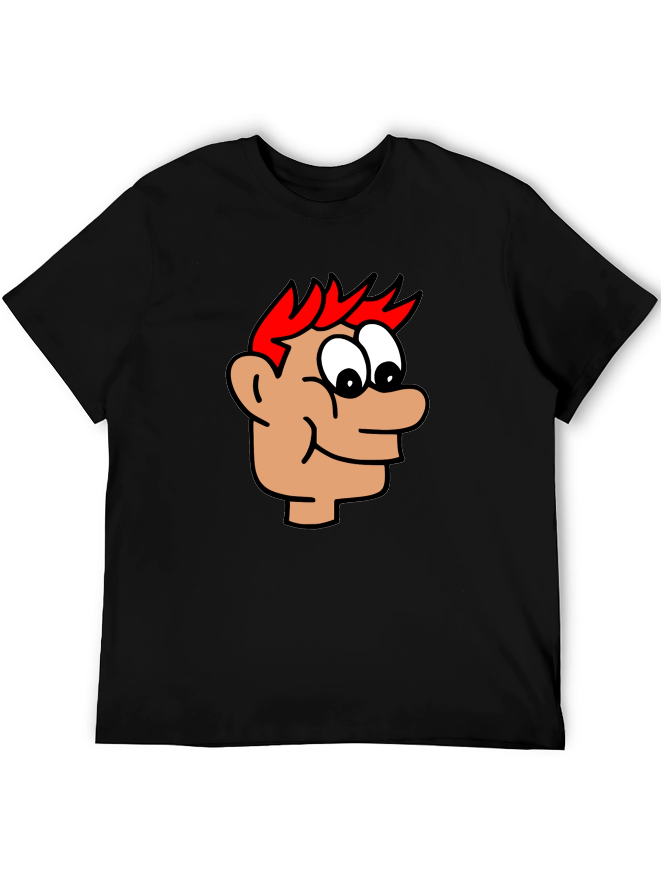 Cartoon Head Black T-Shirt