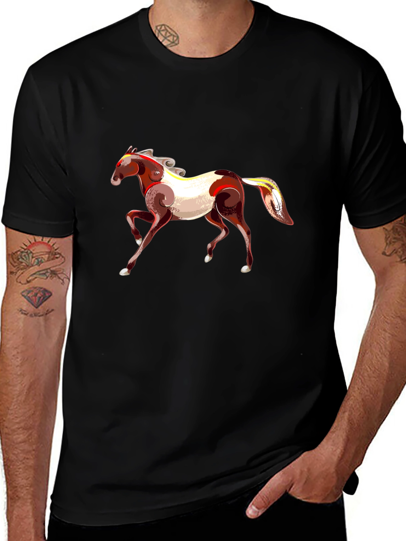 Horse Graphic Black T-Shirt