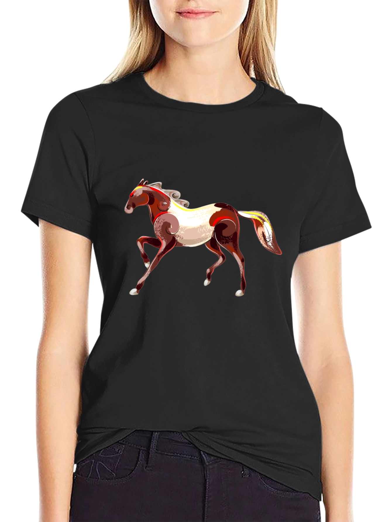 Horse Graphic Black T-Shirt