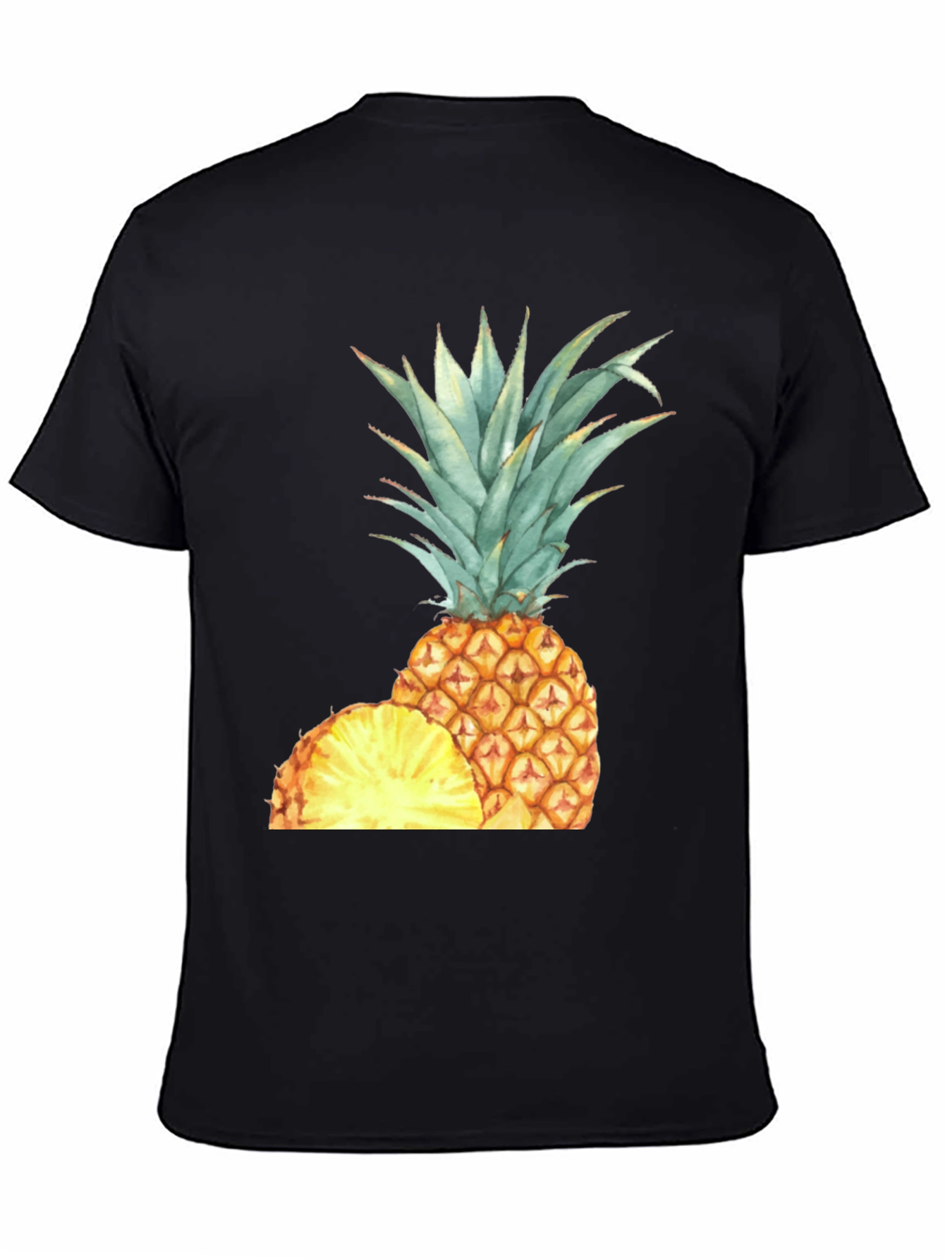 Pineapple Graphic Black T-Shirt