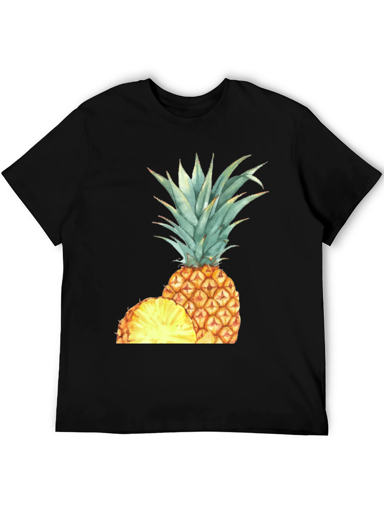Pineapple Graphic Black T-Shirt