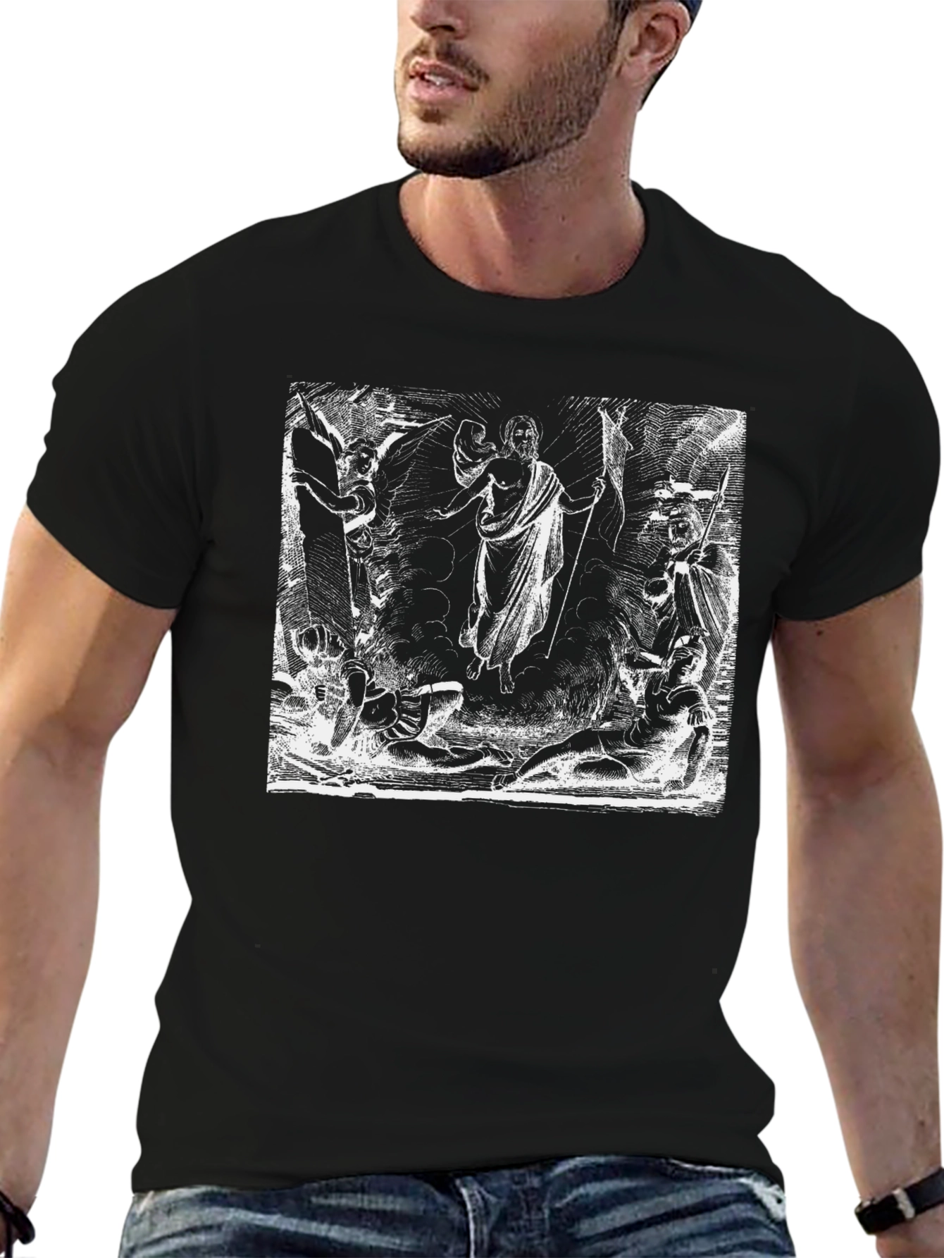 Artistic Graphic Black T-Shirt