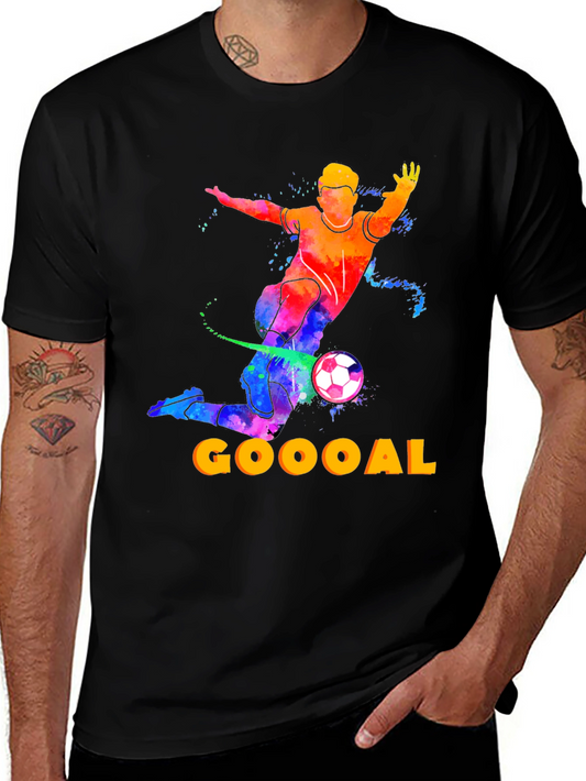 Watercolor Soccer T-Shirt - GOOOAL!