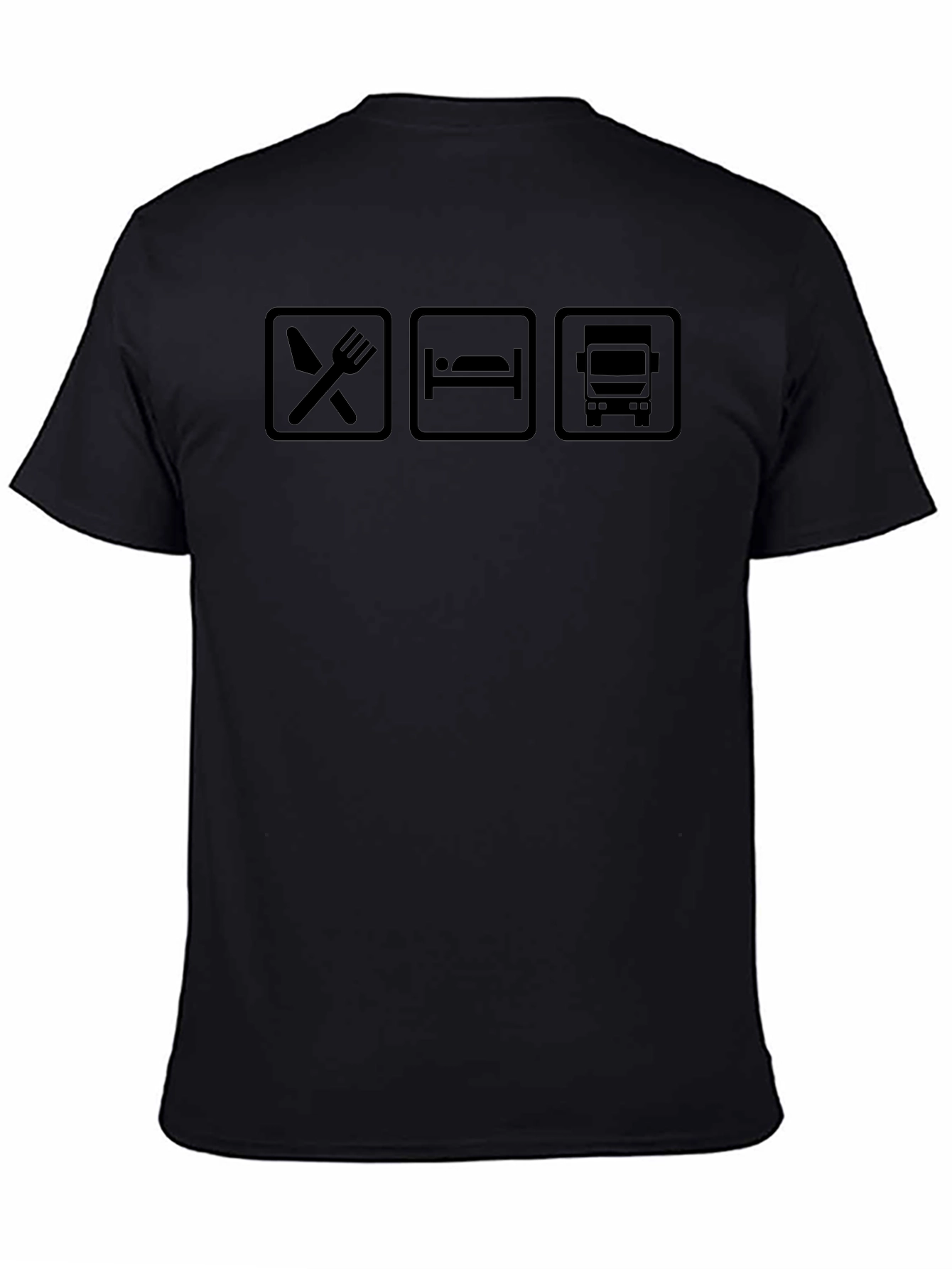 Eat Sleep Trucker T-Shirt - Black Graphic Tee