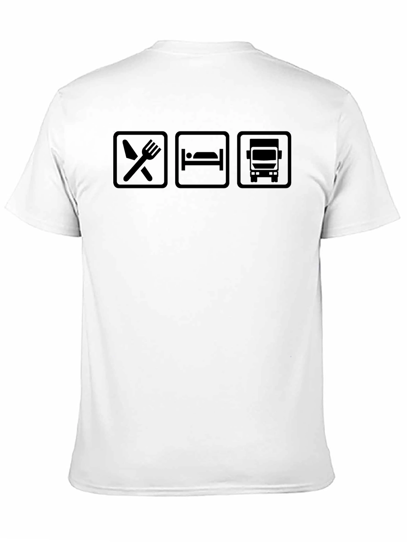 Eat Sleep Trucker T-Shirt - Black Graphic Tee
