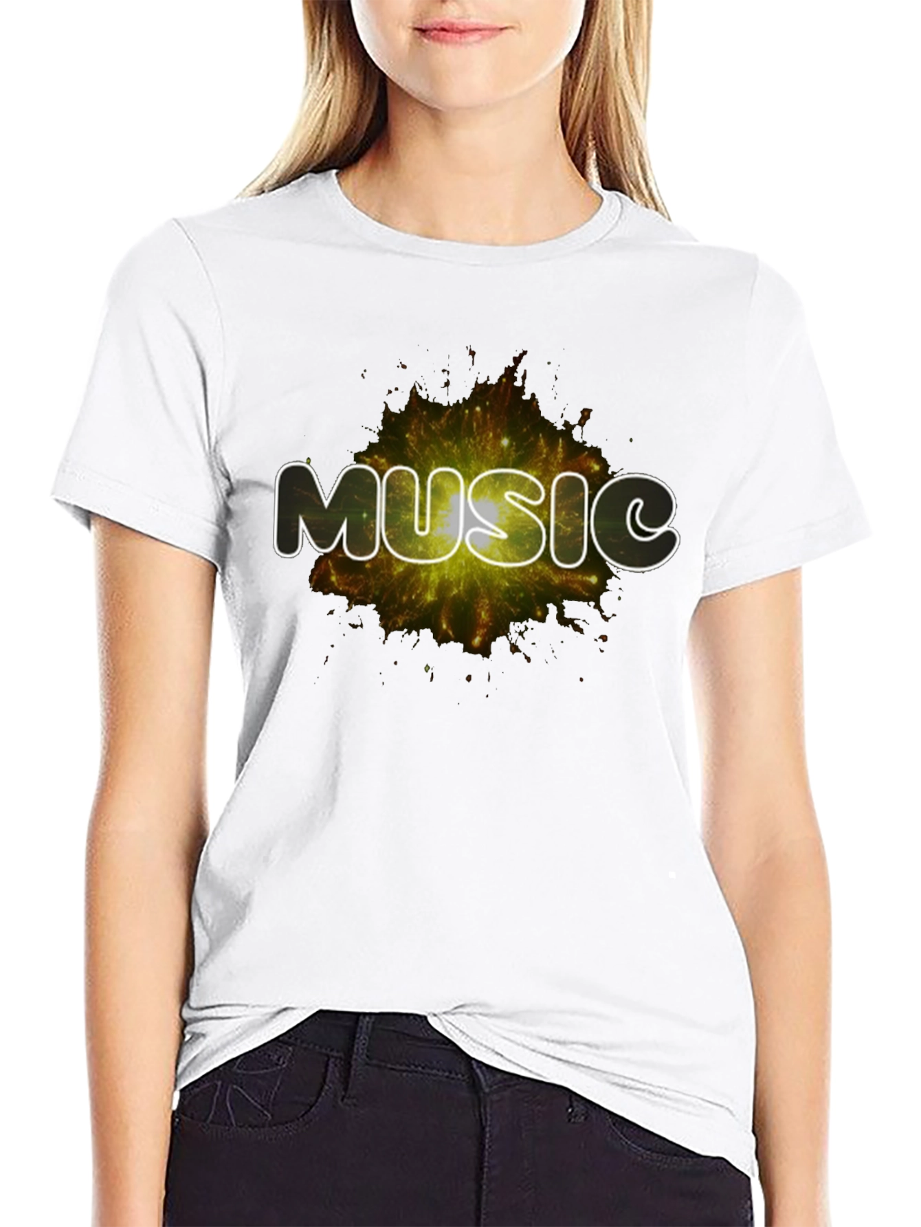 Music Explosion Black T-Shirt