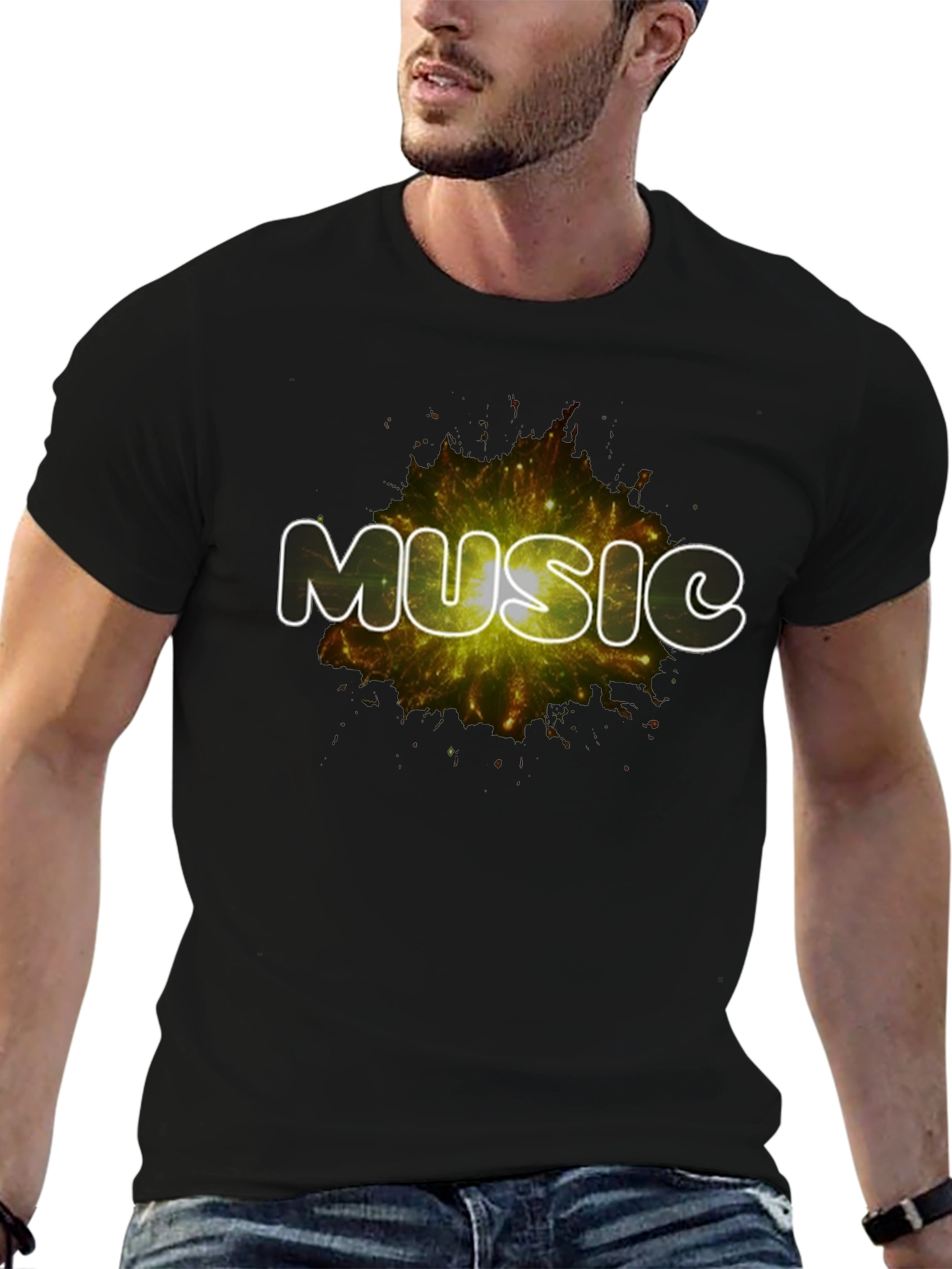 Music Explosion Black T-Shirt