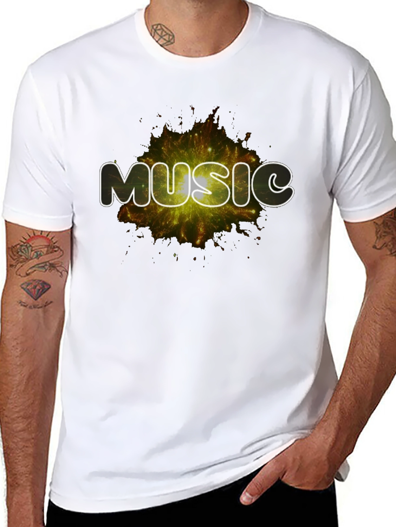 Music Explosion Black T-Shirt