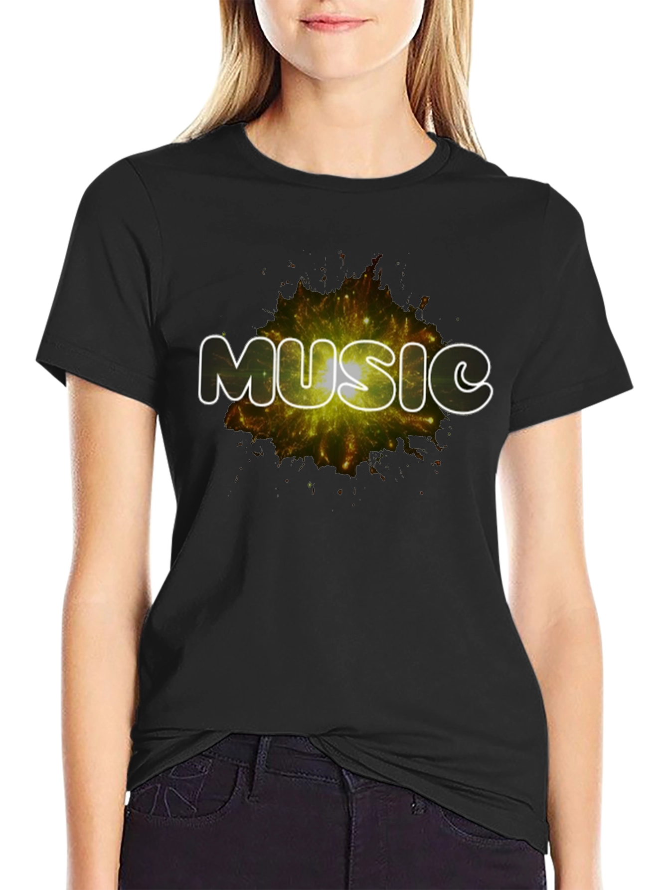 Music Explosion Black T-Shirt