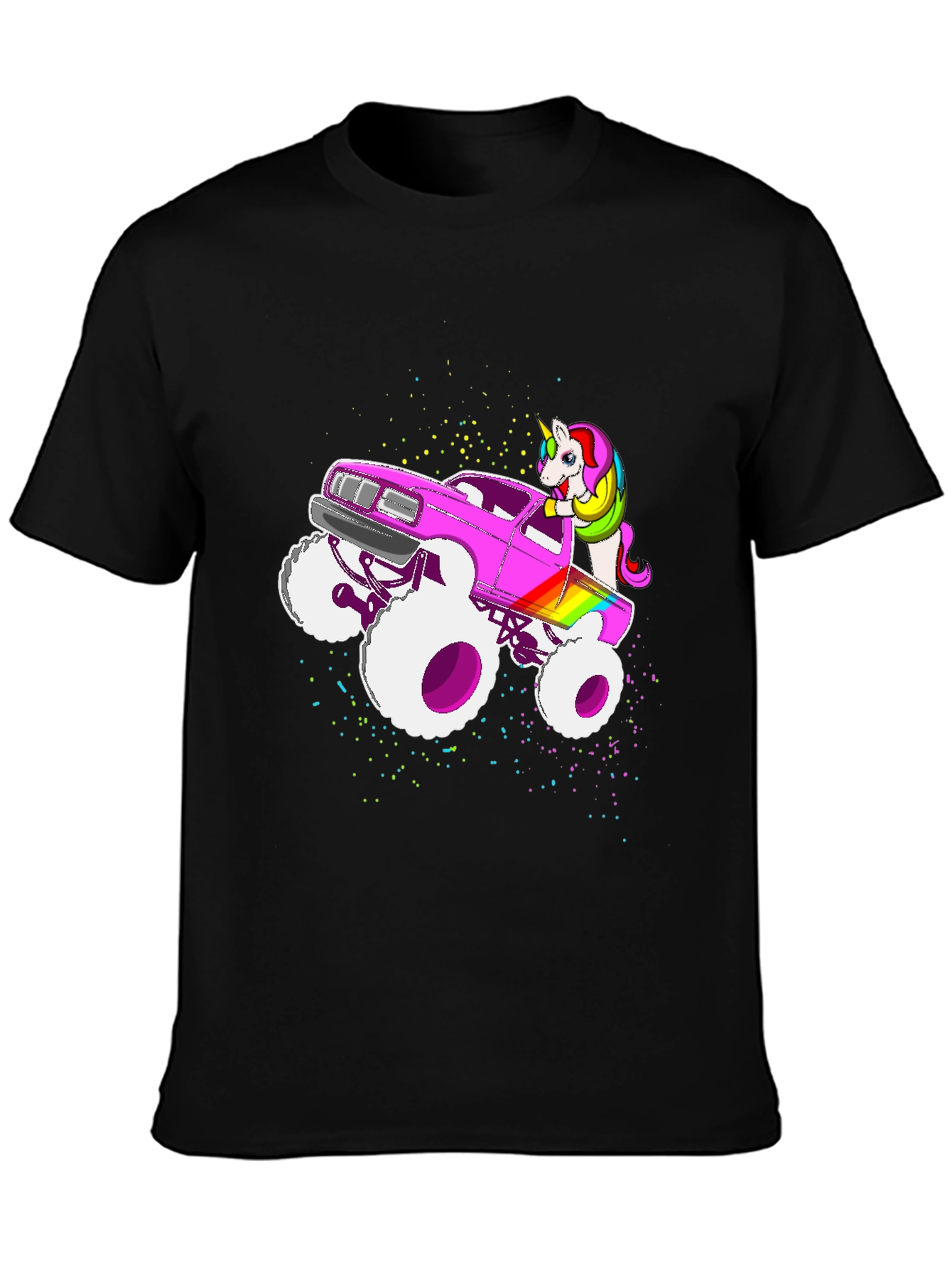 Unicorn Monster Truck Graphic T-Shirt