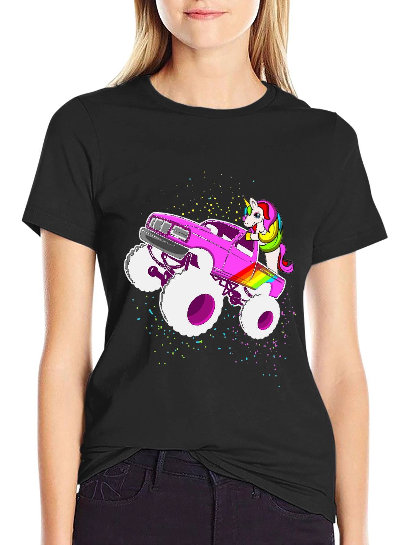 Unicorn Monster Truck Graphic T-Shirt