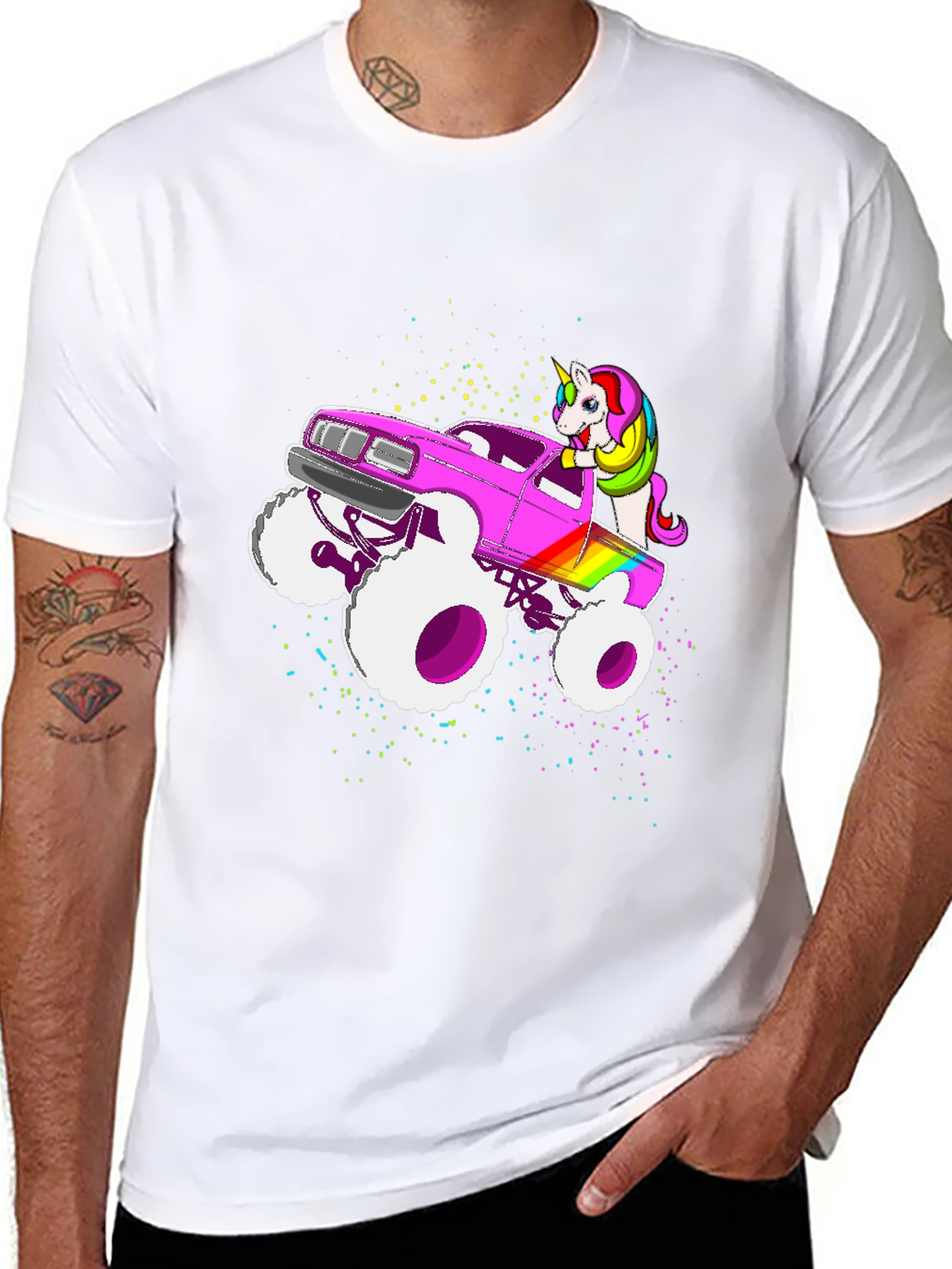 Unicorn Monster Truck Graphic T-Shirt