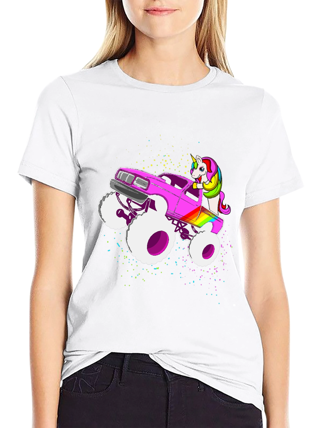 Unicorn Monster Truck Graphic T-Shirt