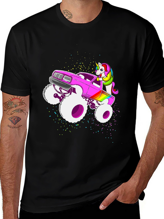 Unicorn Monster Truck Graphic T-Shirt