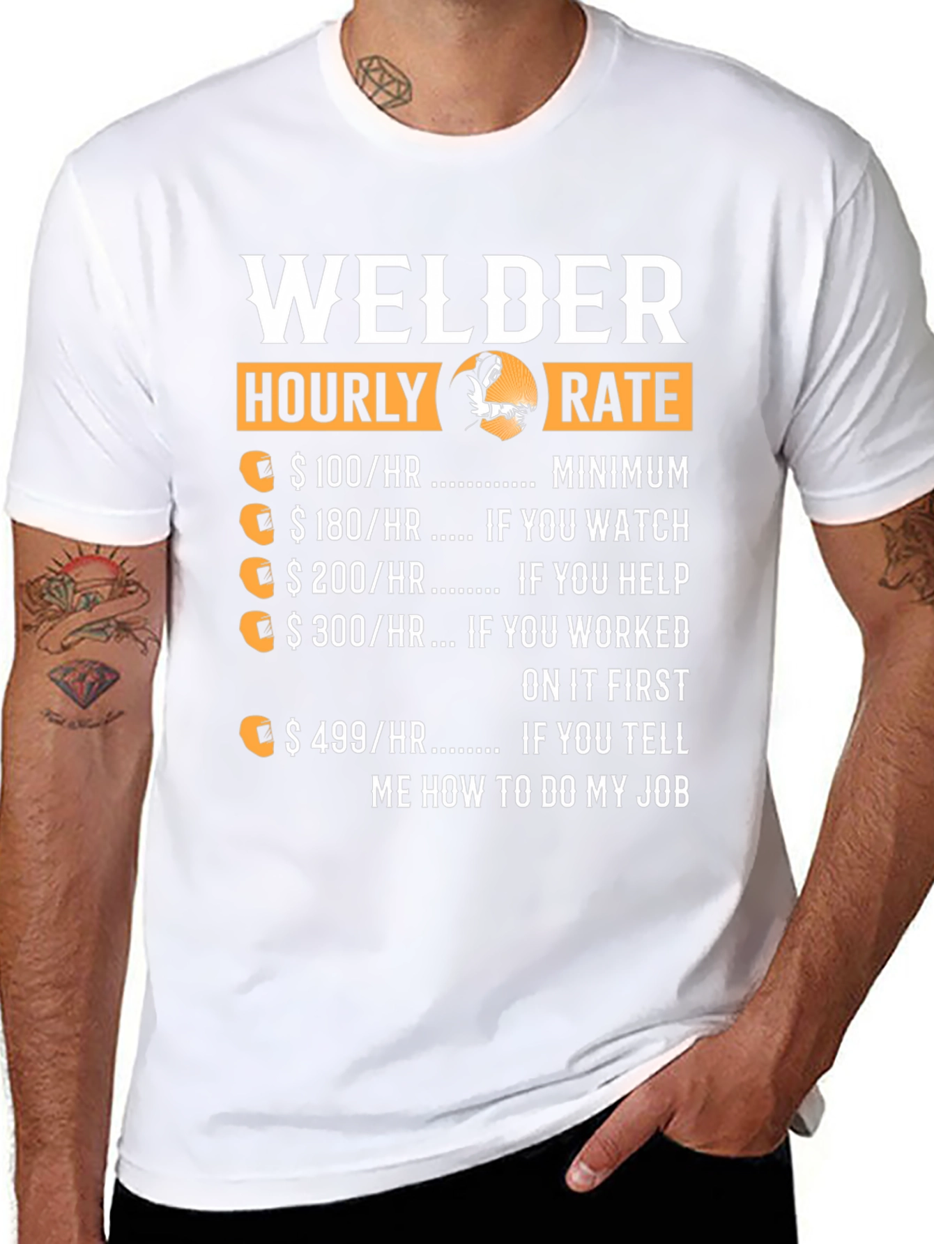 Welder Hourly Rate Funny T-Shirt
