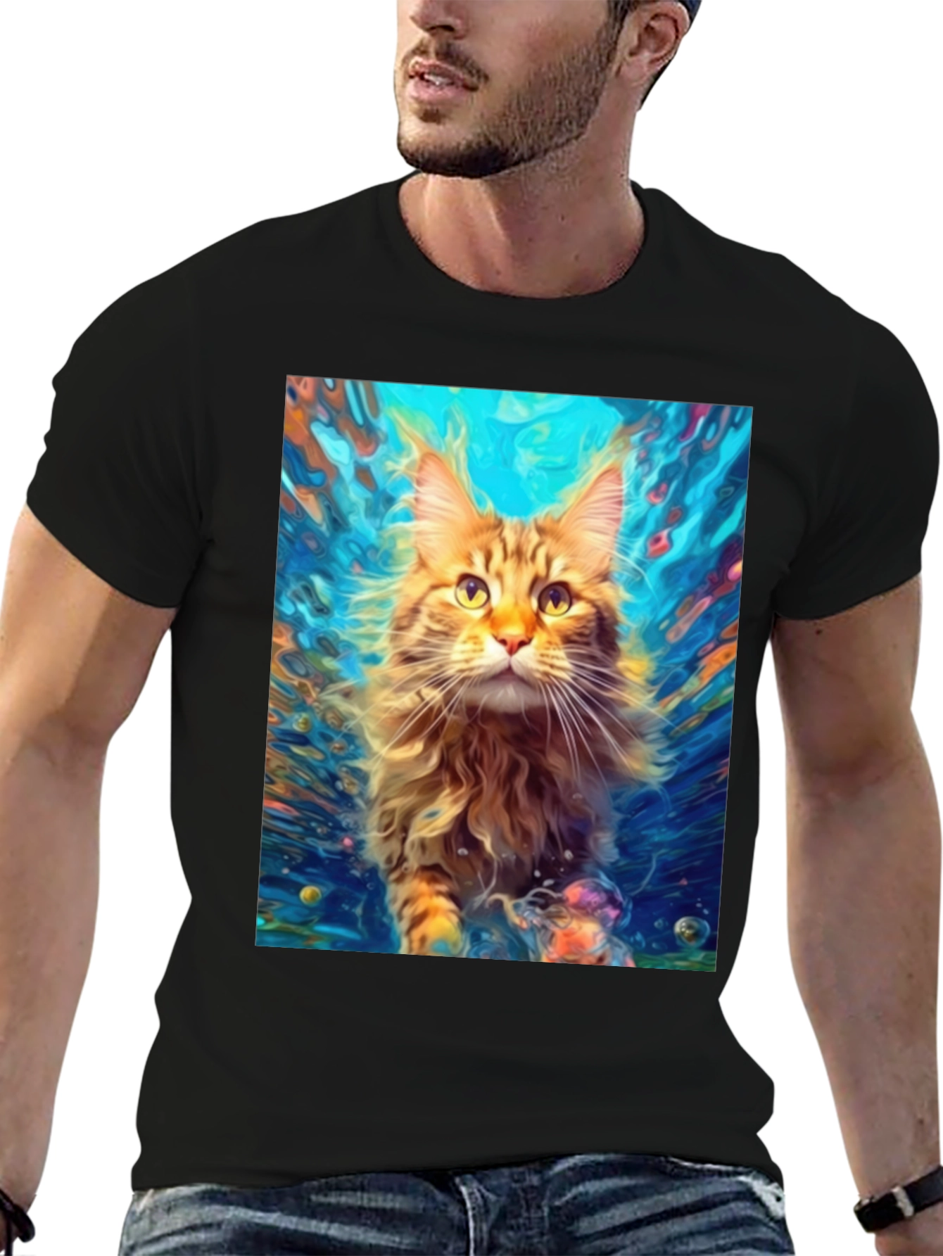 Cat Art Graphic Tee