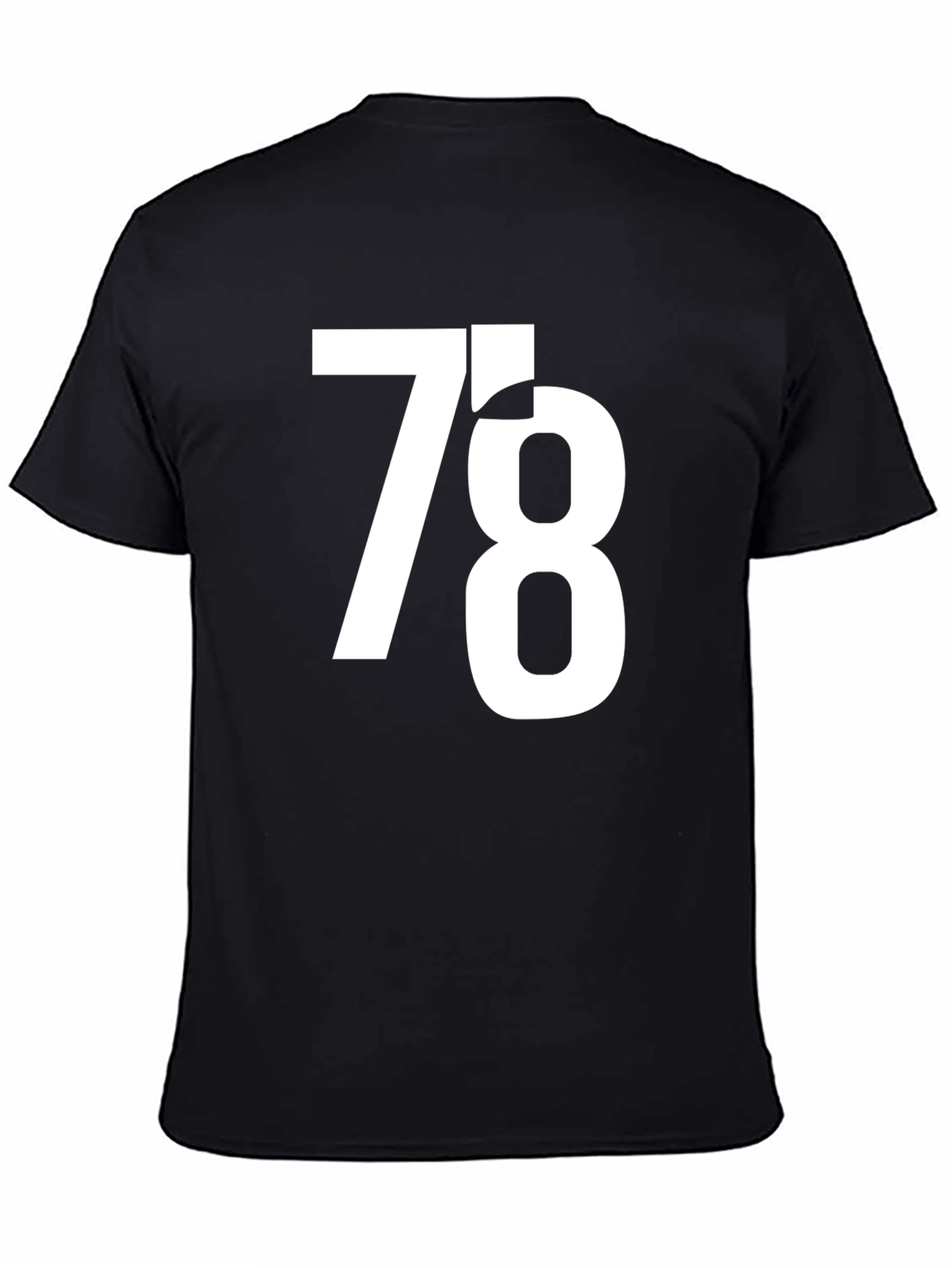 Bold 78 Graphic Tee - Stylish Black T-Shirt