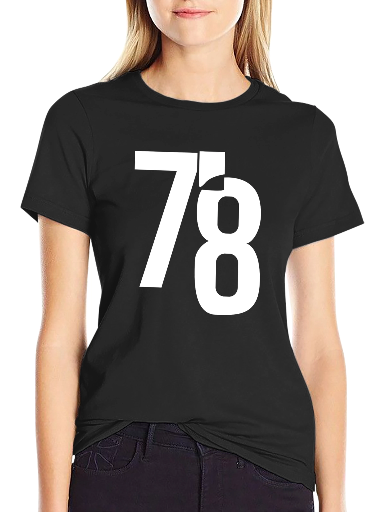Bold 78 Graphic Tee - Stylish Black T-Shirt