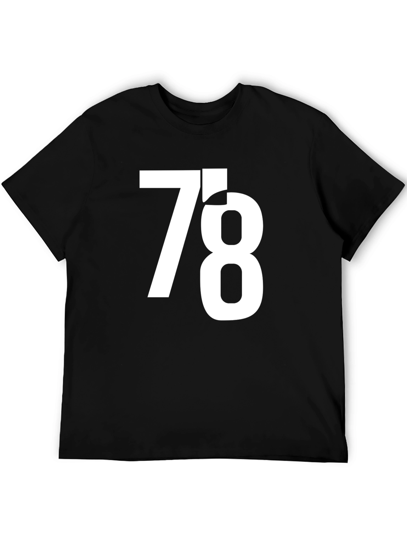 Bold 78 Graphic Tee - Stylish Black T-Shirt