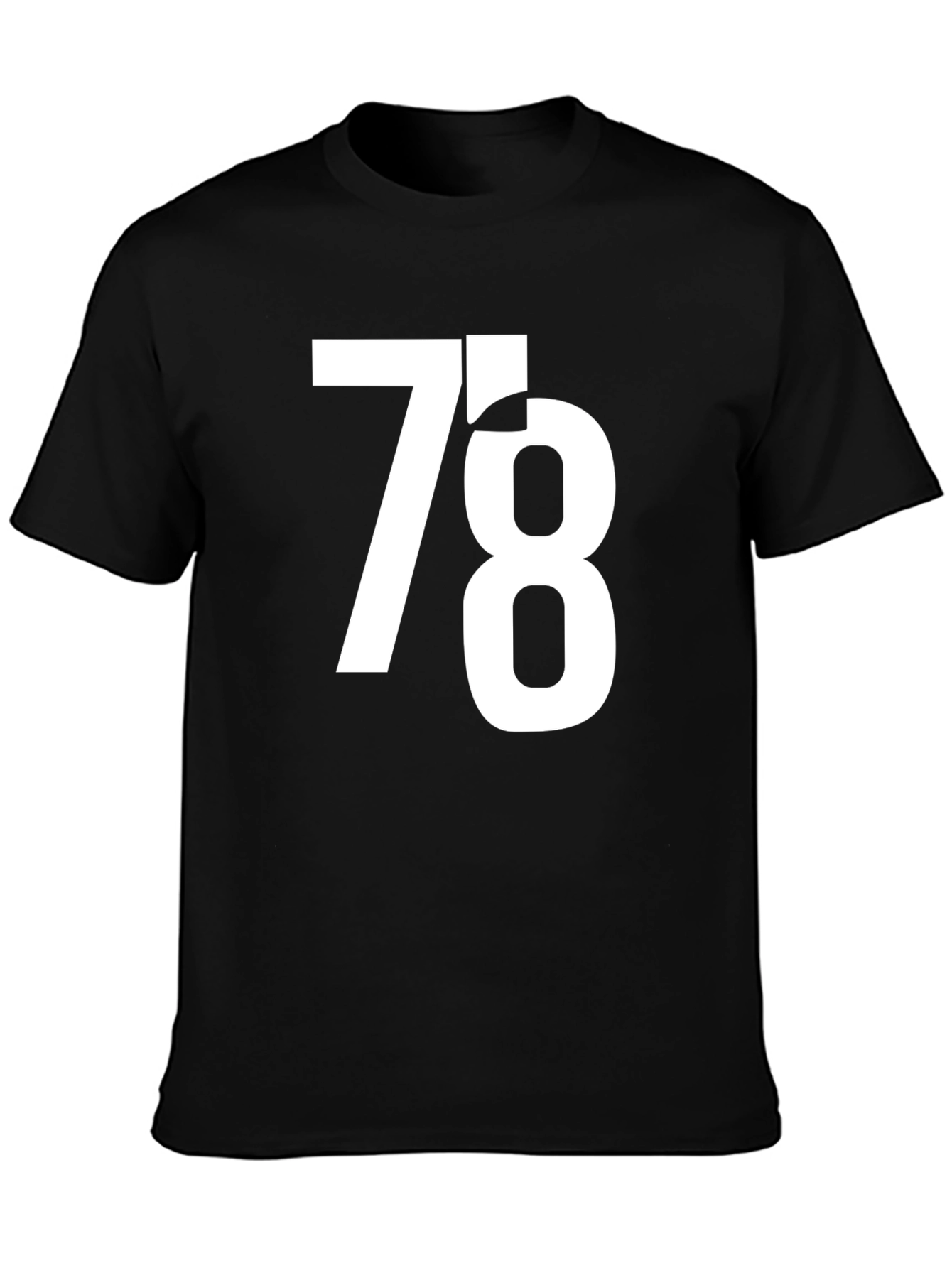 Bold 78 Graphic Tee - Stylish Black T-Shirt