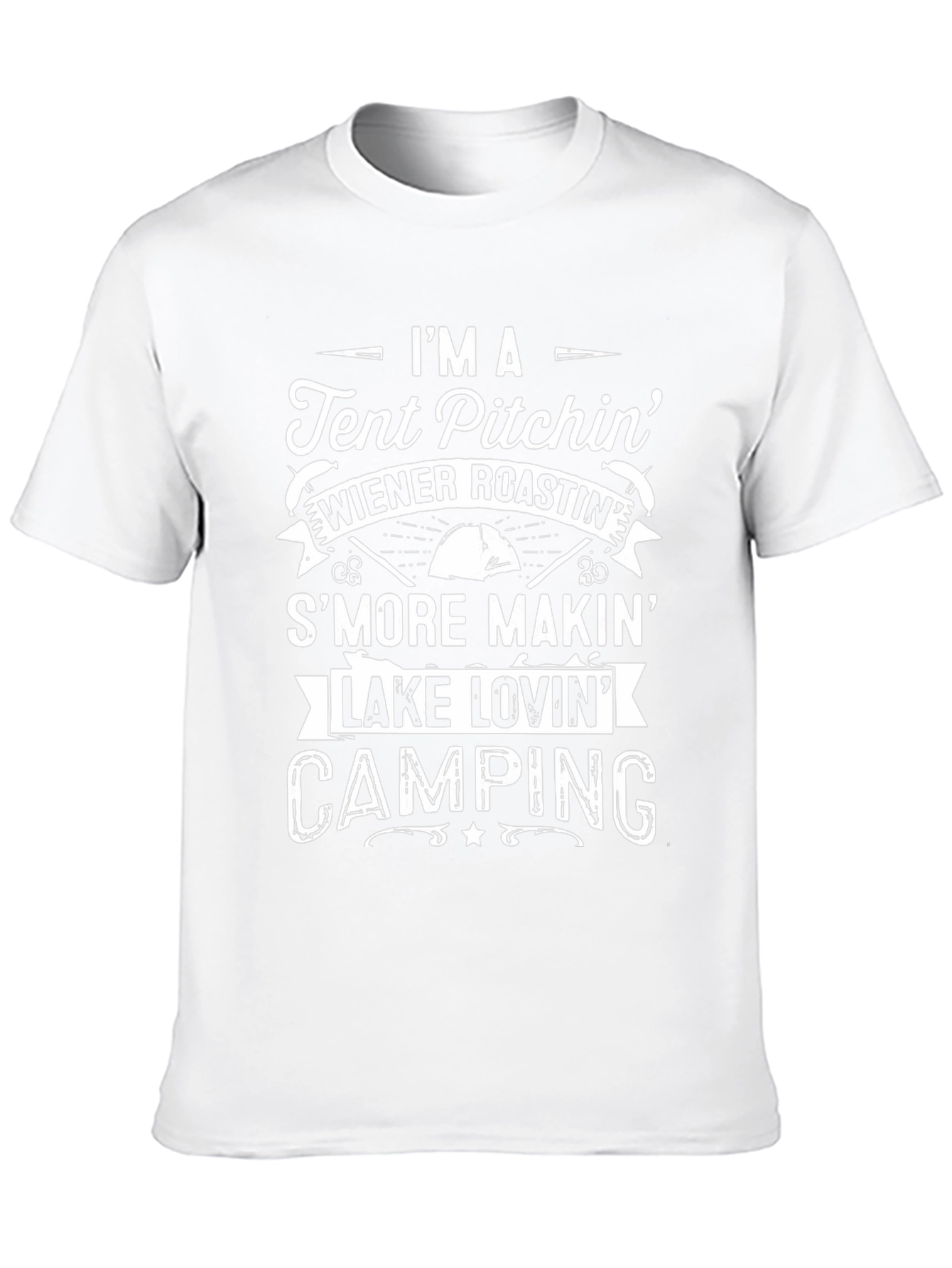 Camping Graphic Tee: Tent Pitchin & Smore Makin