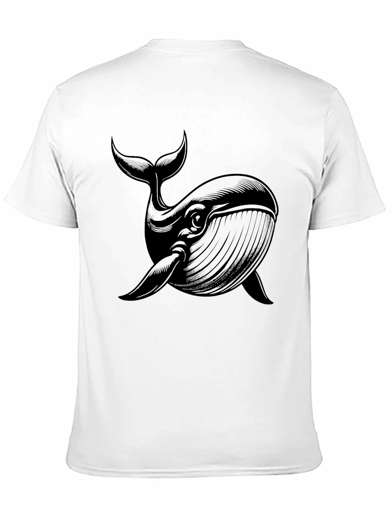 Black Whale Graphic Tee - Mens Casual Shirt