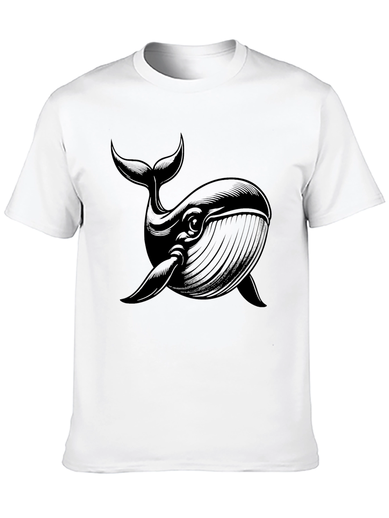Black Whale Graphic Tee - Mens Casual Shirt