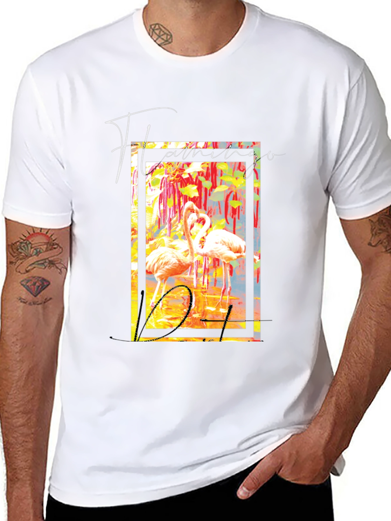 Flamingo District Black Graphic T-Shirt