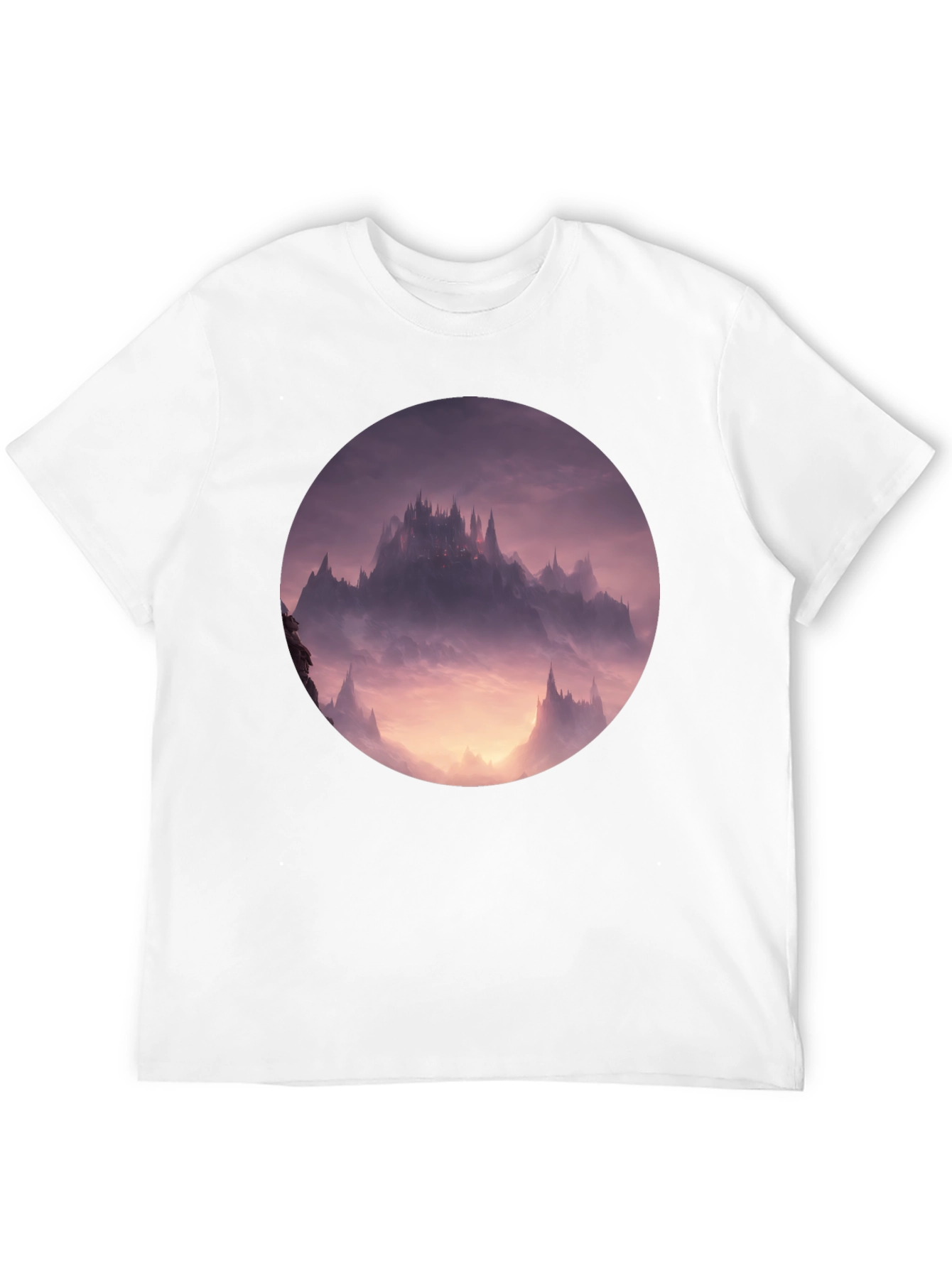 Fantasy Castle Graphic Tee - Black