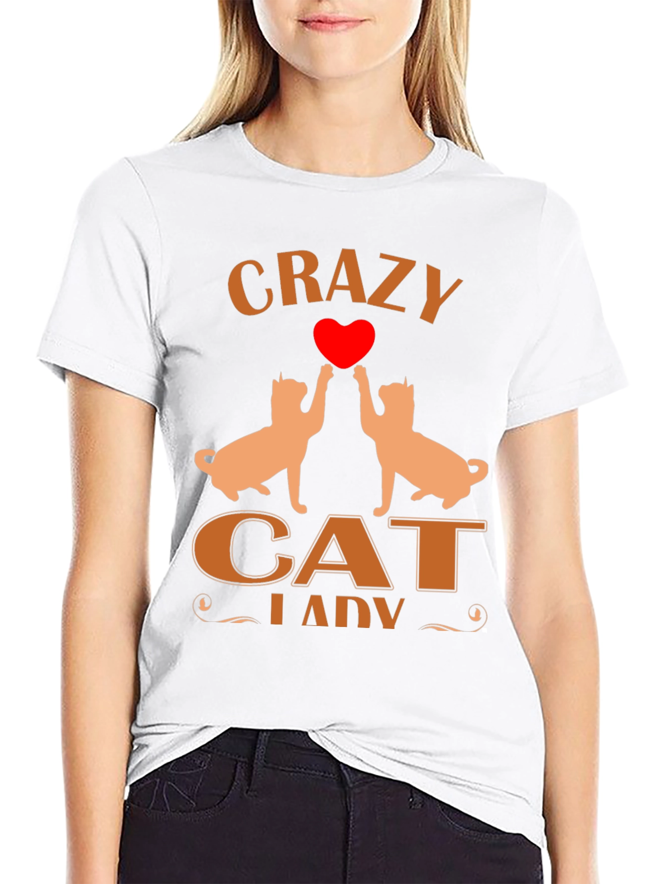 Crazy Cat Lady T-Shirt Cat Heart Tee